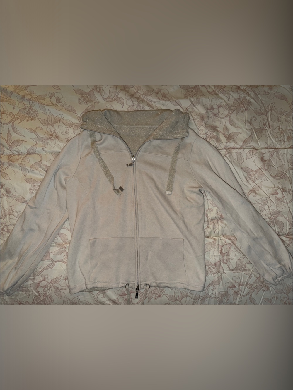 Reversible zip up sweater